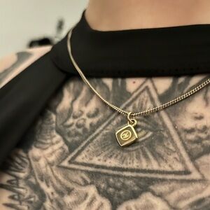 ⭐️ Gold Tone Necklace with CC logo